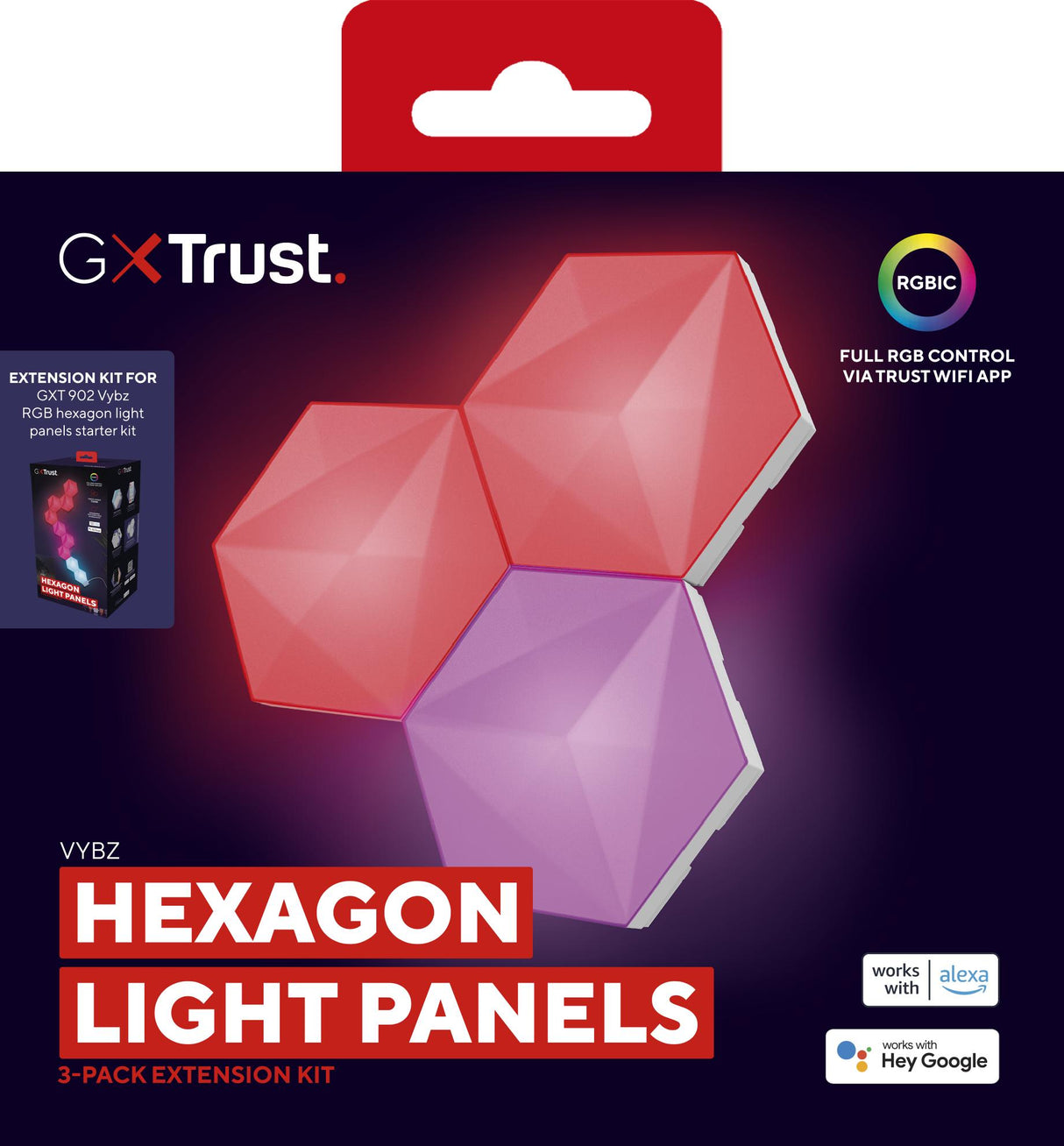 TRUST GXT903 VYBZ LED HEXAGON PANEL 3-PAK