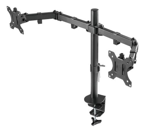 Deltaco - Dual Monitor Skærm Arm - 13"-32" Skærme - Sort Deltaco