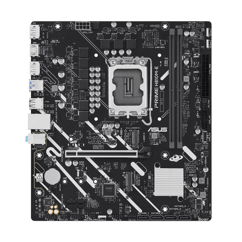 ASUS PRIME H810M-E-CSM set ovenfra