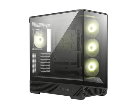 MSI MAG PANO 130R PZ – sort PC-kabinet – indvendig opbygning og ARGB-blæsere