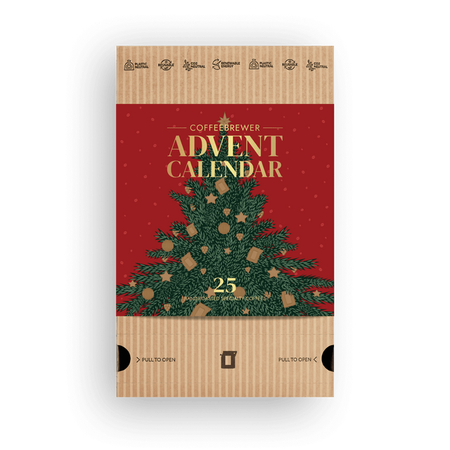 The Brew Company Festive Red kaffejulekalender 2026 – 25 bryggere – kalenderens lukkede emballage