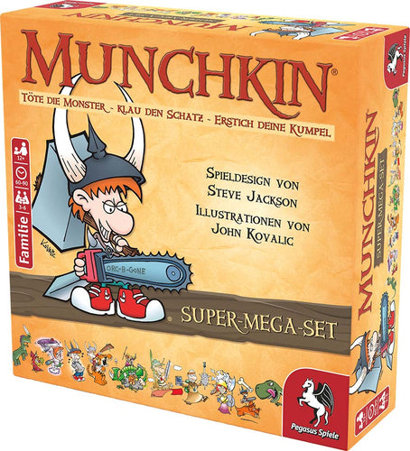 Pegasus Munchkin Fantasy Super-Mega-Set Tysk – Æske set skråt