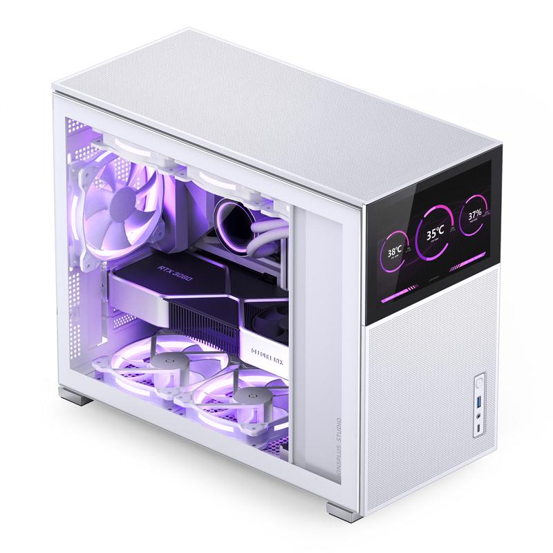 Jonsbo D31 MESH Screen mATX Case, Tempered Glass - Hvid