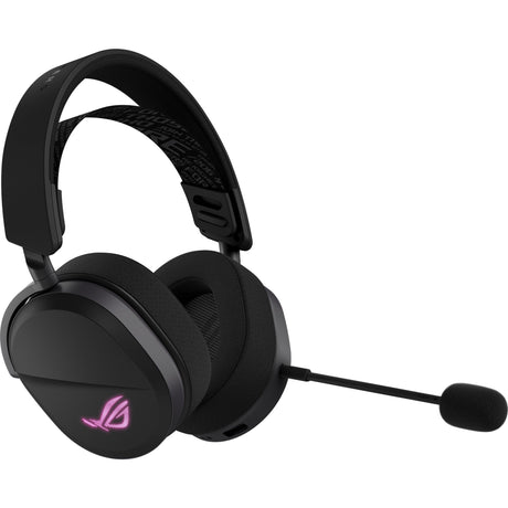 ASUS ROG Pelta – sort headset med mikrofon set skråt forfra