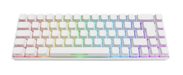 Deltaco GAM-100-W - Gaming Tastatur - USB - Trådløs - Bluetooth - Hvid DELTACO