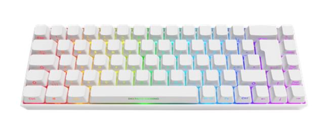 Deltaco GAM-100-W - Gaming Tastatur - USB - Trådløs - Bluetooth - Hvid DELTACO