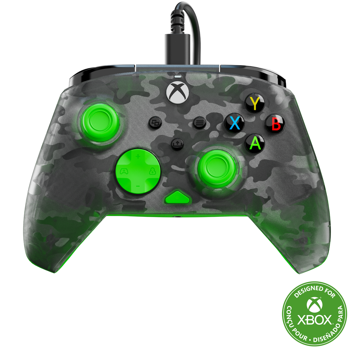 Turtle Beach Rematch Core Ghost Camo/Green – Xbox/PC – Front med camouflage