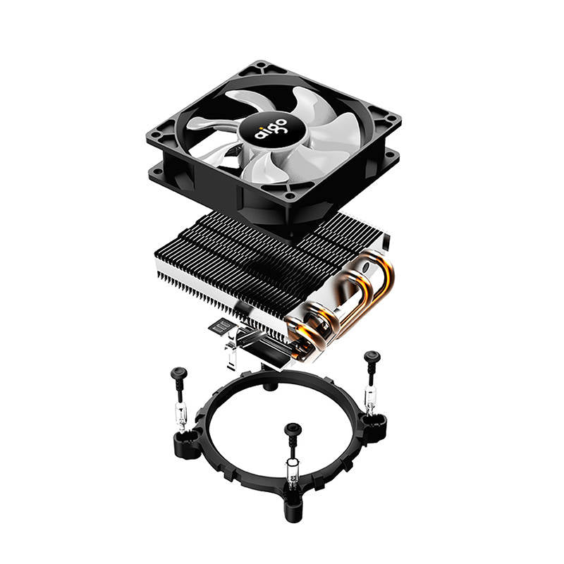 CPU active cooling Aigo CC94 RGB (heatsink + fan 90x90) black Aigo