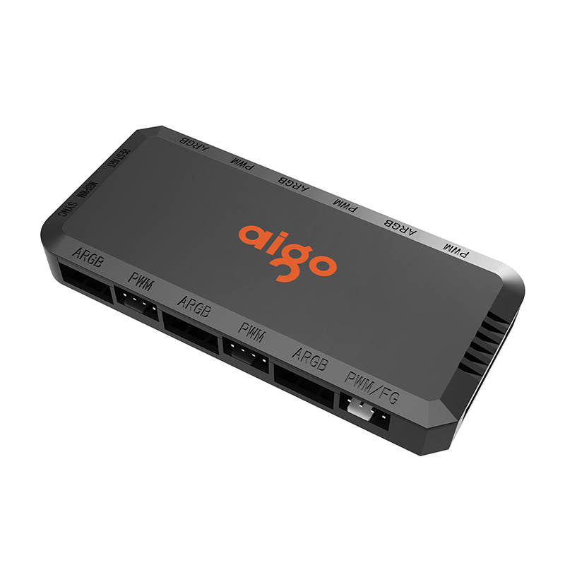 Fan control box for computer Aigo APC1 RGB PWM + remote controller (bl ...
