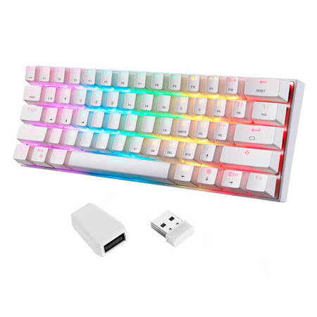 Wireless Mechanical keyboard Motospeed SK62 White (red switch) Motospeed