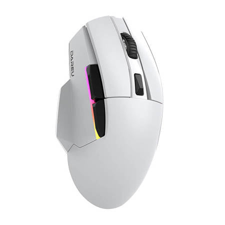 trådløs gaming mouse + charging dock Dareu A955 RGB 400-12000 DPI (hvid) Dareu