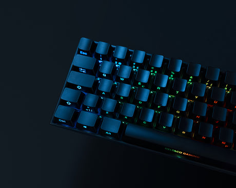 DELTACO GAMING DK440R Tastatur Mekanisk RGB Trådløs Kabling Tysk Deltaco