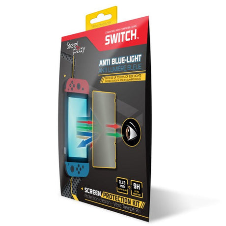Steelplay Screen Protection Kit 9H Anti Blue-Light Tempered Glass - Switch SteelPlay