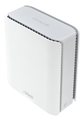 ASUS ZenWiFi BT8 i hvid – top og front fra siden