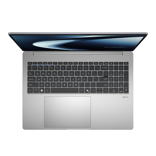 ASUS ExpertBook P3 G1 P3606CCA-MB0392 – taster og arbejdsflade set ovenfra; tastaturlayout illustrativt