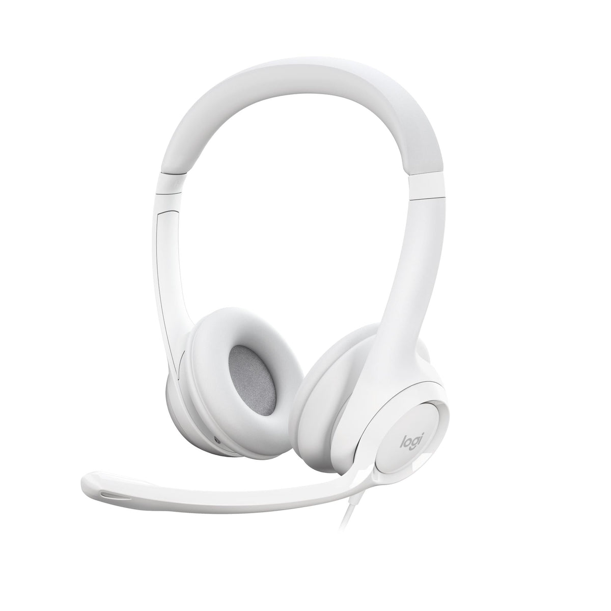 Logitech - H390 Wired Headset for PC/Laptop, Stereo Headphones with Noise Cancelling Microphone, USB-A WHITE Logitech