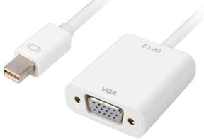 Hvid Sharkoon Mini DisplayPort til VGA adapter med hunport