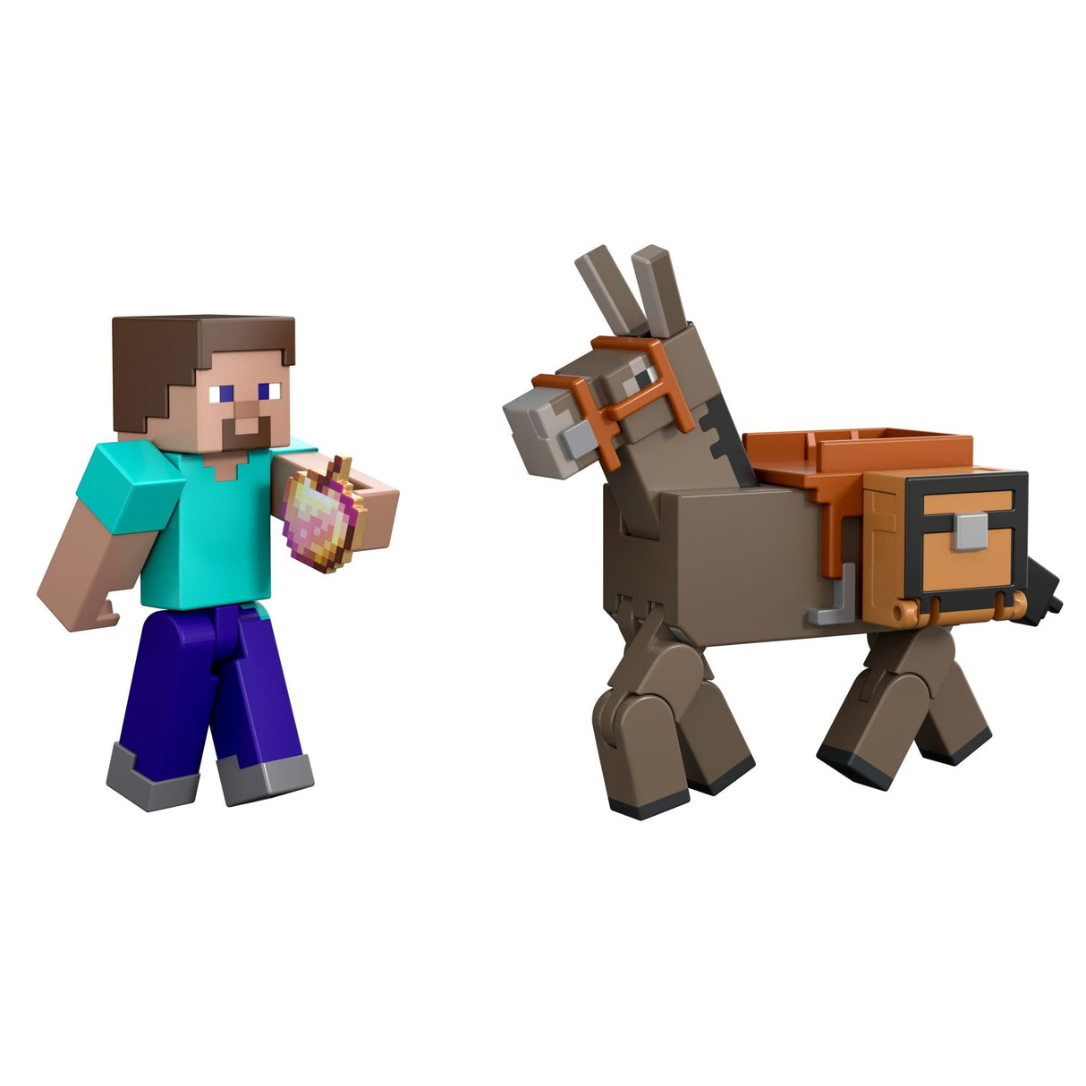 MINECRAFT CORE FIGURE 2-PACK - Steve & Donkey Minecraft