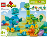 LEGO 10451 DUPLO Town Dinosaurs on Wheels 3-in-1 Set, Construction Toy LEGO