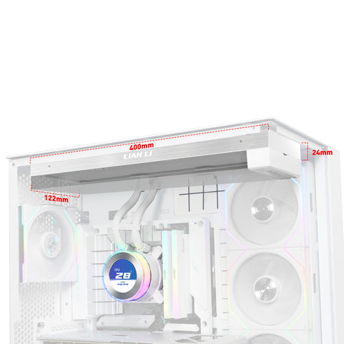 Lian Li HydroShift II LCD-C 360N – hvid, uden blæsere – visning 3