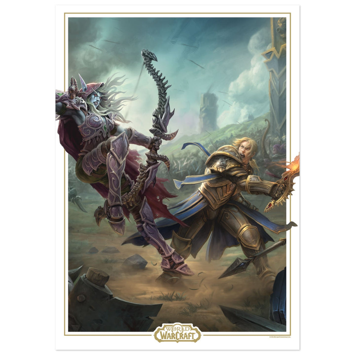 World of Warcraft Sylvanas vs Anduin Wrynn – Limited Edition A3-kunsttryk