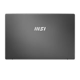 MSI Modern 15 F1MG-1246FRNN – lukket låg med MSI-logo