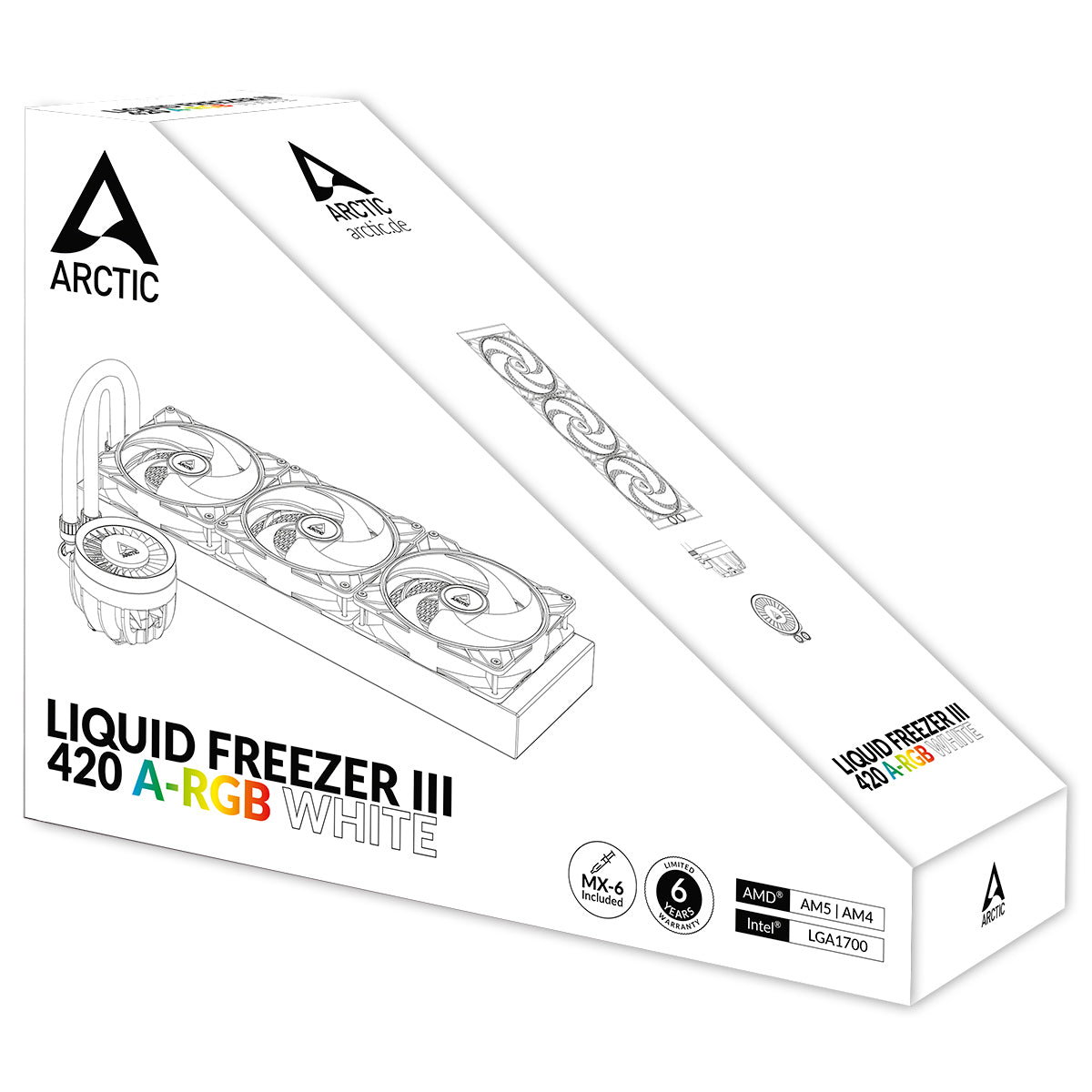 ARCTIC Liquid Freezer III 420 A-RGB kølesystem 1-pack Hvid 140 mm