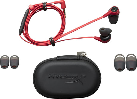 HyperX Cloud Earbuds Kabling Øreproptelefoner Sort Rød Hewlett-Packard