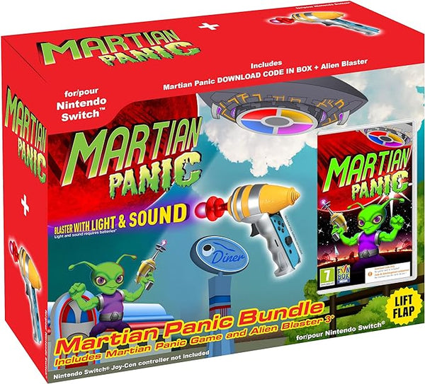 Martian Panic – Game and Blaster Gun Bundle (Kode i boks) – Nintendo Switch