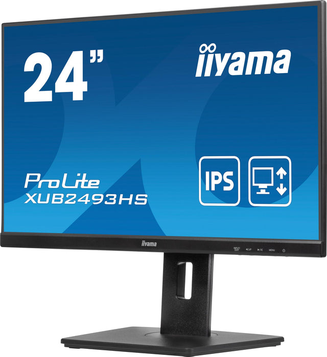 iiyama ProLite XUB2493HS-B6 24 1920 x 1080 (Full HD) HDMI DisplayPort 100Hz Pivot Skærm Iiyama