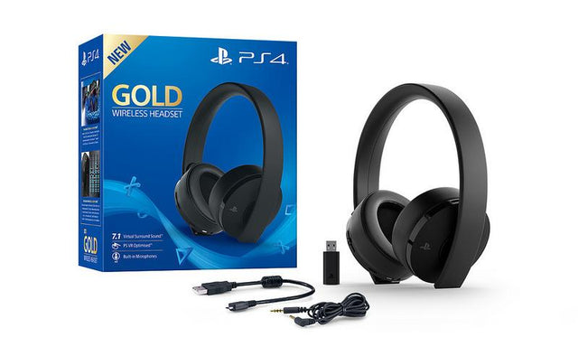Sony Gold Wireless Headset – trådløst gaming-headset – sort – produktbillede