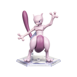 Pokémon Select Mewtwo figur med bevægelige led på gennemsigtig udstillingsstander