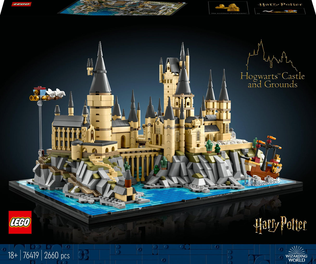 LEGO 76419 Harry Potter Hogwarts Castle with Castle Grounds, Construction Toy LEGO