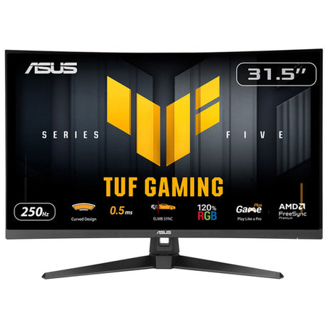 ASUS TUF Gaming VG32VQM5B – skærm med producentens funktionsillustration