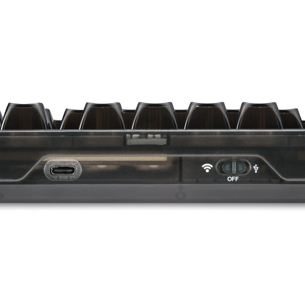 Sharkoon Crystal Shark tastatur – sort, KTT, tysk layout