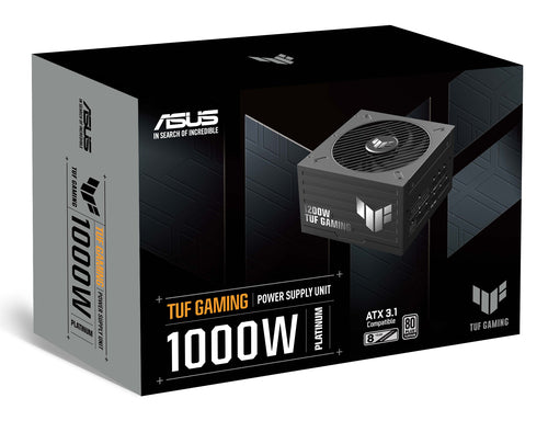 ASUS TUF Gaming 1000P – 1000 W Platinum strømforsyning – emballage