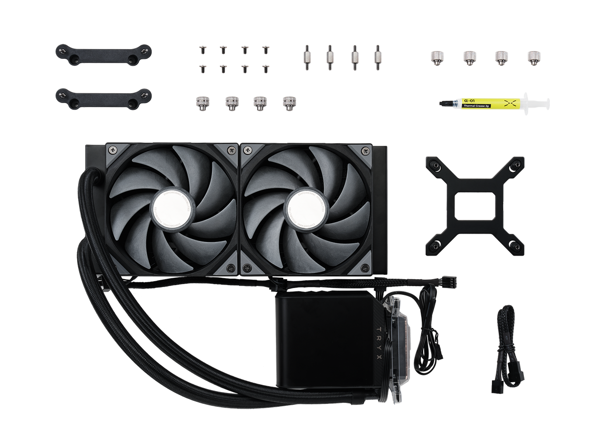 TRYX PANORAMA 240mm AIO Liquid Cooler Sort TRYX