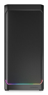 Sharkoon AK4W RGB Strip Black Mesh Front Tempered Glass ARGB Strip 4x 120mm Fans USB-C BTF ATX Gaming PC Case Sharkoon