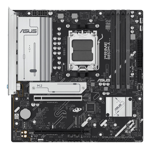 ASUS PRIME B850M-A-CSM – bundkort set ovenfra