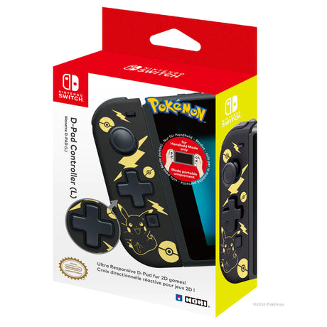 Hori D-PAD Controller - Left - (PIKACHU BLACK & GOLD) - Nintendo Switch HORI