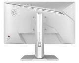 MSI MAG 274QRFWDE E20 – 27″ WQHD-gamingskærm, hvid – bagside med stativ