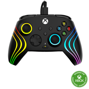 Turtle Beach Afterglow Wave Wired – Xbox/PC, sort – Sort Xbox-controller med lys
