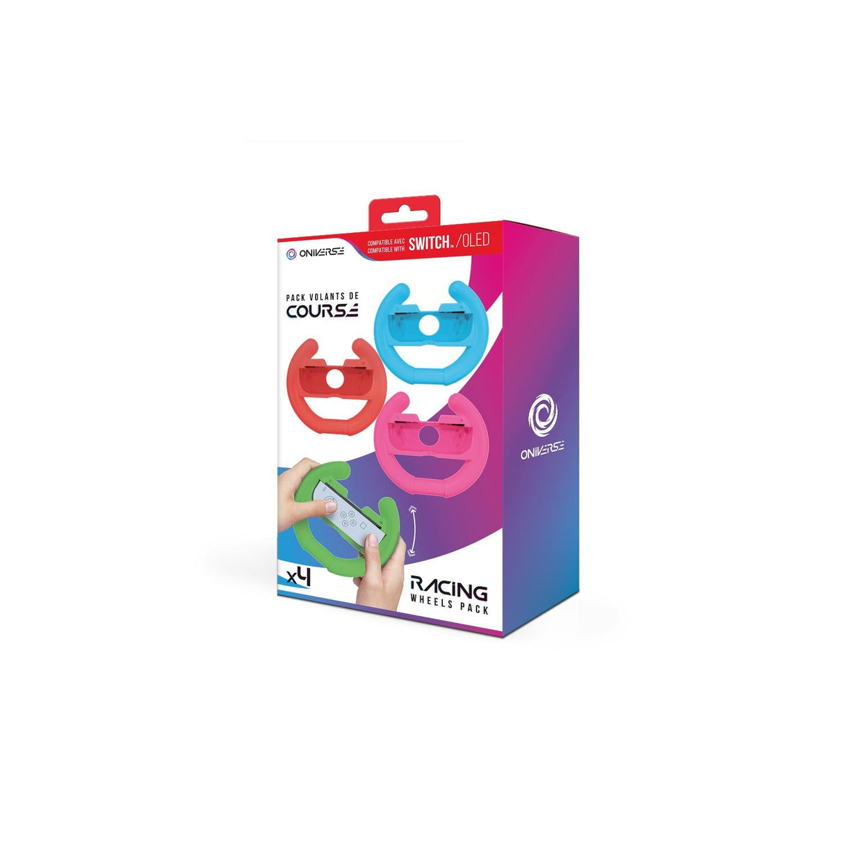 ONIVERSE - Pack of 4 Racing wheel controller holders - Blue/Red/Green/Pink ONIVERSE