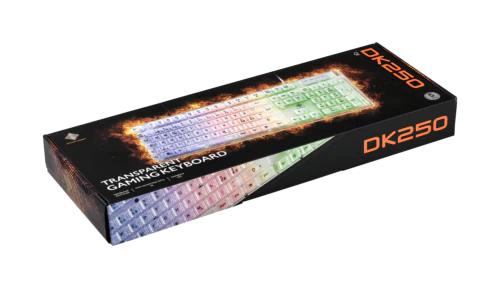 Deltaco - DK250 Membran Tastatur - Transparent - Regnbue LED Deltaco