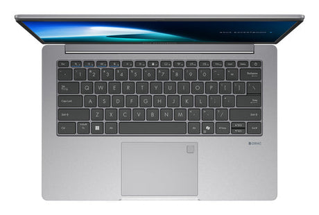 ASUS ExpertBook P1 P1403CVA-S62135X – taster og arbejdsflade set ovenfra; tastaturlayout illustrativt