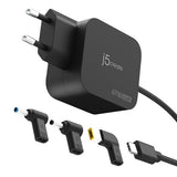 j5create 67 W GaN USB-C-oplader – 3 DC-adapterstik – EU – EU-stik og adaptere