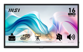 MSI PRO MP165DE E6 – skærm – Sort