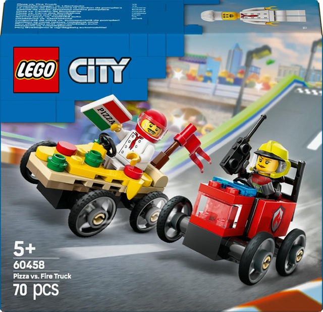 LEGO 60458 City Pizza Delivery Truck vs. Fire Truck LEGO