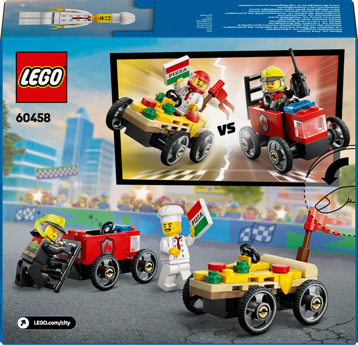 LEGO 60458 City Pizza Delivery Truck vs. Fire Truck LEGO