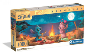 Clementoni - Puzzle Panorama HQC Disney Stitch, 1000 pcs (I-37061) Clementoni